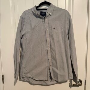 American Eagle Outfitters Light Gray Casual Shirt